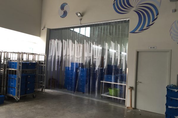 PVC Strip Curtains Installation