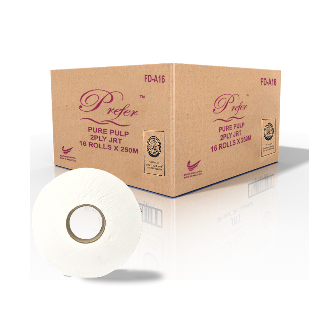 Prefer Jumbo Toilet Roll (250M)- 2 ply premium