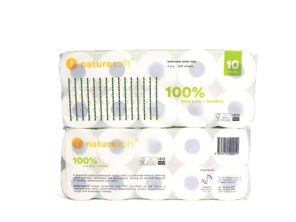 Naturesoft Bamboo Bathroom Roll - 4 Ply